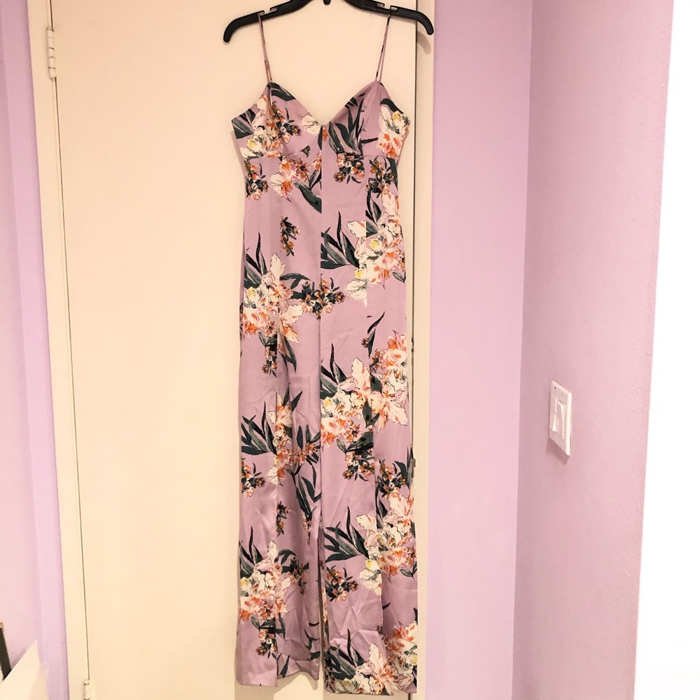 Guess Lavender Floral Jumpsuit
